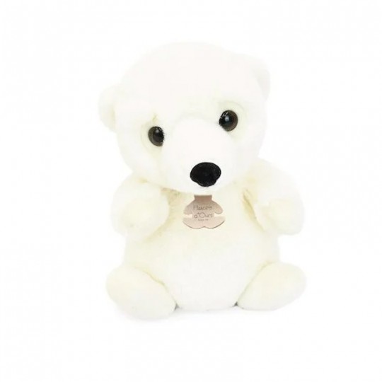 Doux Stretch : Peluche Ours blanc assis 20 cm - Histoire d'Ours Histoire d'Ours - 1