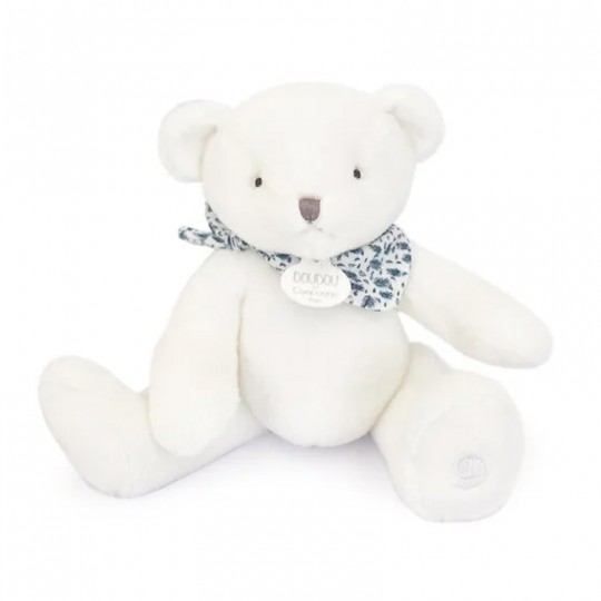 L'Ours Doudou : Ours en peluche blanc 25 cm - Doudou et Compagnie Doudou et compagnie - 1