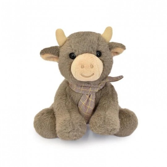 Animaux de la Ferme : Petite peluche Vache foulard 14 cm - Histoire d'Ours Histoire d'Ours - 1