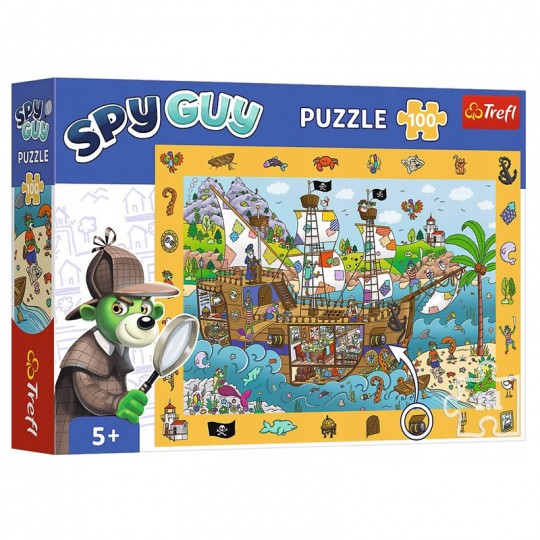 Puzzle 100 pcs Spy Guy : Bateau Pirates - Trefl TREFL SA - 1