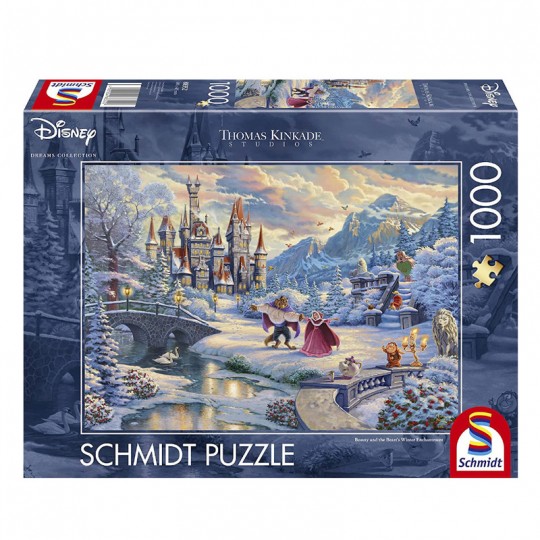 Puzzle 1000 pcs Disney, La Belle et la Bête, Soirée d'hiver magique, Édition limitée de Noël - Schmidt Schmidt - 1