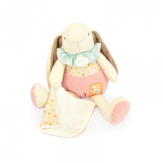 Dans mon jardin : Peluche Lapin rose Ciboulette 28 cm - Doudou et Compagnie Doudou et compagnie - 1