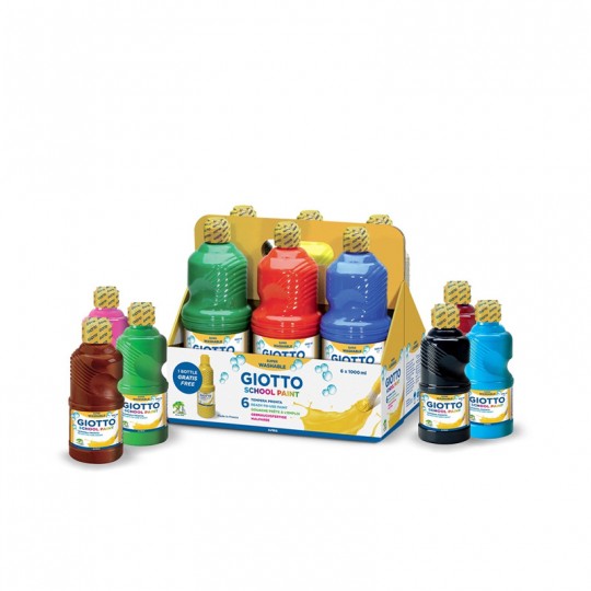 Assortiment Gouache Giotto School Paint 6 x 1000 ml CP Giotto - 1