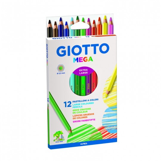 Etui 12 Crayons Giotto Méga Giotto - 1