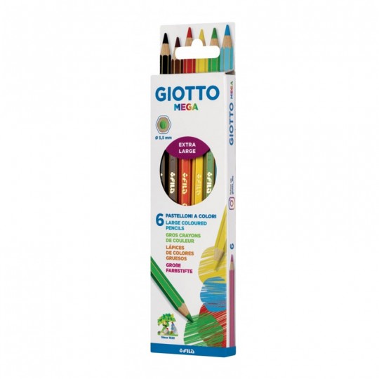 Etui 6 Crayons Giotto Méga Giotto - 1