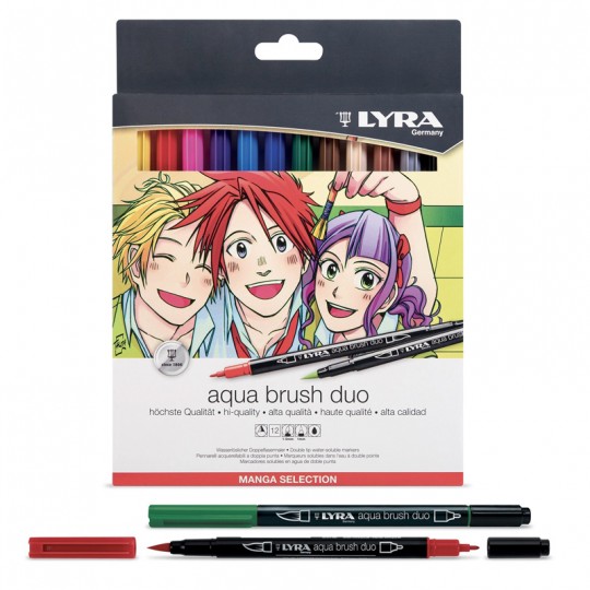 Etui 12 x marqueurs Lyra Aqua Brush Duo Manga LYRA - 1