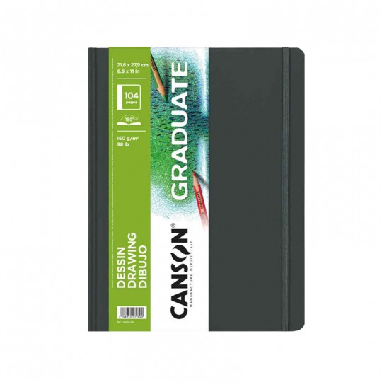 Carnet Cousu GC Canson Graduate Dessin 52 feuilles  21,6 x 27,9 cm 160 G/M² Canson - 1