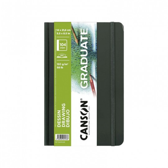 Carnet Canson Graduate Book Dessin 52 feuilles 14 x 21,6 cm 160 G/M² Canson - 1