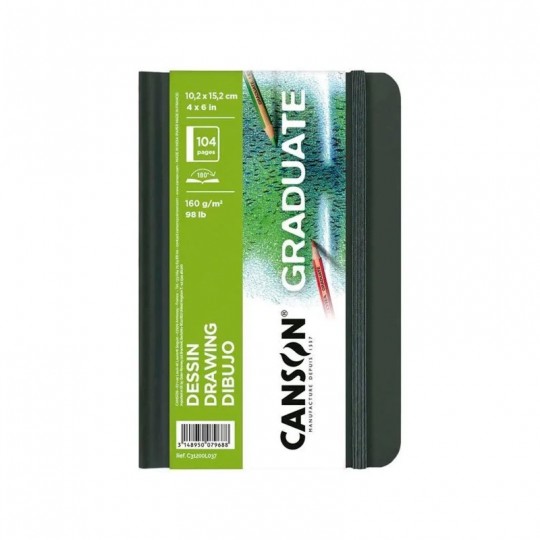 Carnet Cousu GC Canson Graduate Dessin 52 feuilles 10,2 x 15,2 cm 160 G/M² Canson - 1