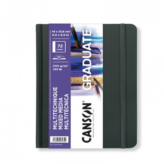 Carnet Canson Graduate Book Mixed Media 36 feuilles 14 x 21,6 cm 200 G/M² Canson - 1