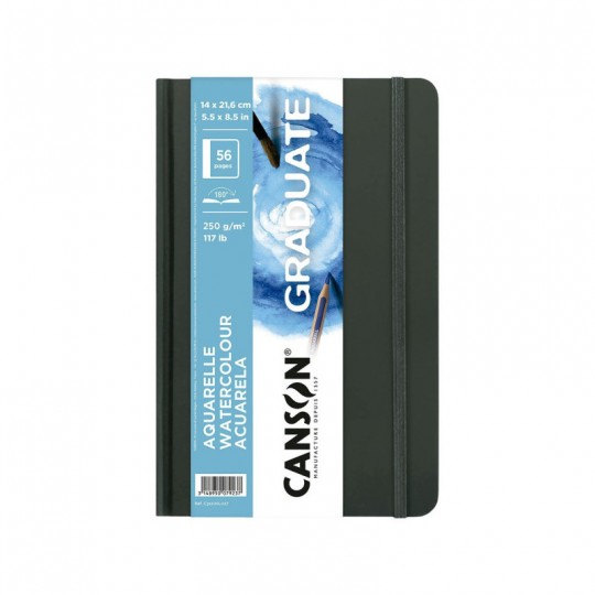 Carnet Canson Graduate Book Aquarelle 28 feuilles 14 x 21,6 cm 250 G/M² Canson - 1