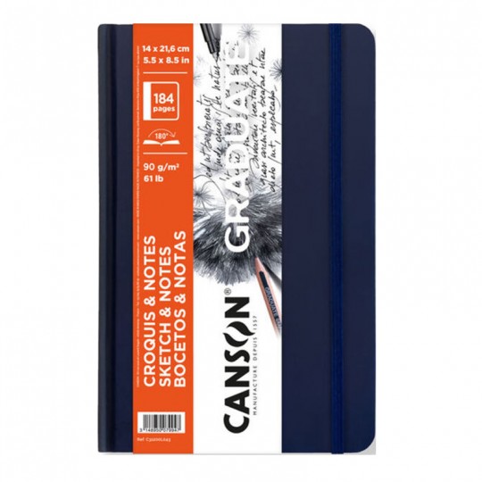 Carnet cousu GC Canson Graduate Sketch & Notes 92 Feuilles Ivoire 14 x 21,6 cm 90 G/M² Canson - 1