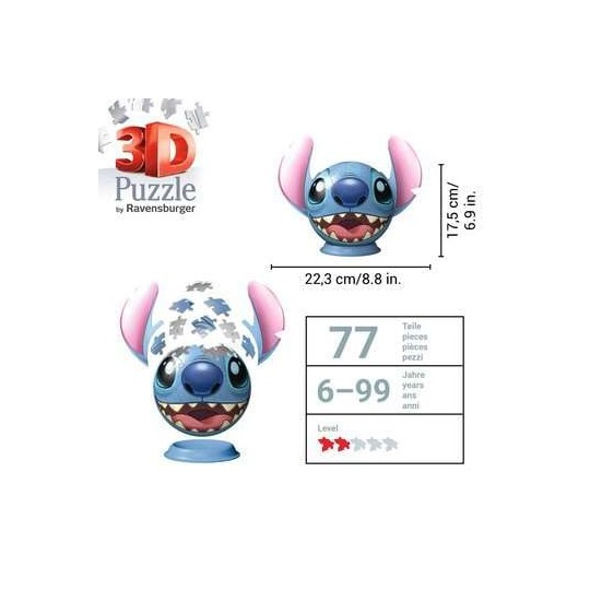 Puzzle 3D Ball Disney Stitch - Ravensburger Ravensburger - 5