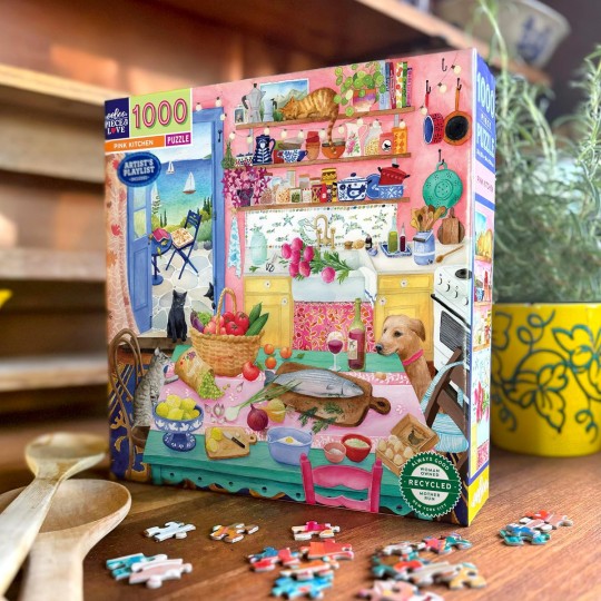 Puzzle 1000 pcs Pink Kitchen - Eeboo Eeboo - 2