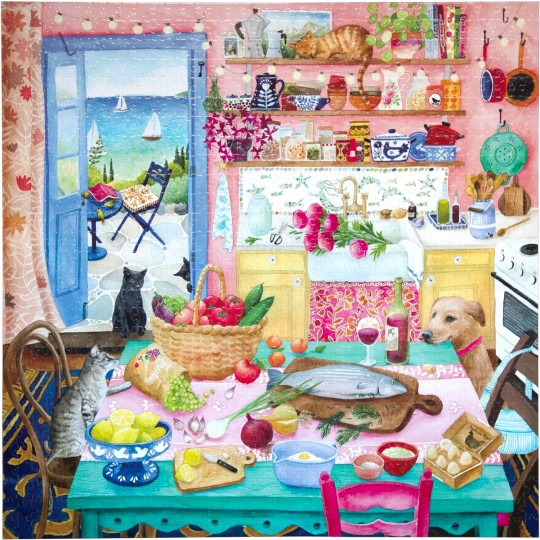 Puzzle 1000 pcs Pink Kitchen - Eeboo Eeboo - 3