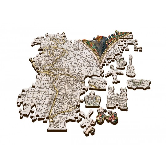 Puzzle en bois 1000 pièces - Ancient World Map / Carte du Monde Antique - Trefl TREFL - 4