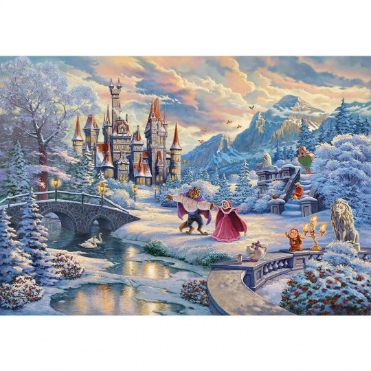 Puzzle 1000 pcs Disney, La Belle et la Bête, Soirée d'hiver magique, Édition limitée de Noël - Schmidt Schmidt - 2