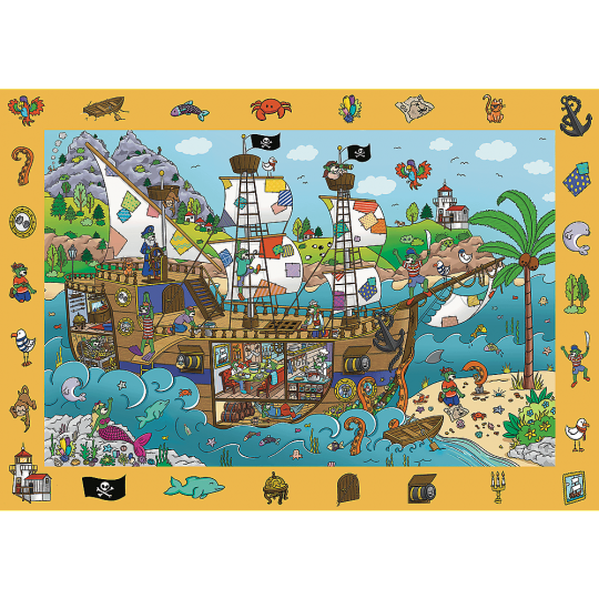 Puzzle 100 pcs Spy Guy : Bateau Pirates - Trefl TREFL SA - 2