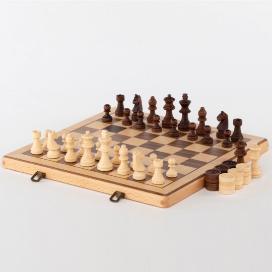 Jeu d'Échecs & Dames pliable 38 cm - A&A Chess A&A Chess - 3