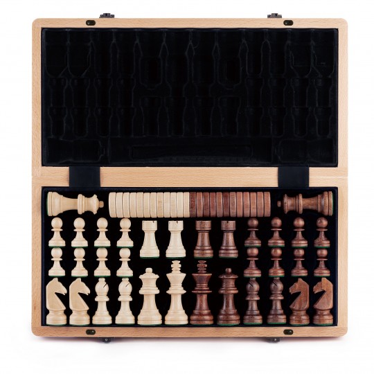 Jeu d'Échecs & Dames pliable 38 cm - A&A Chess A&A Chess - 2