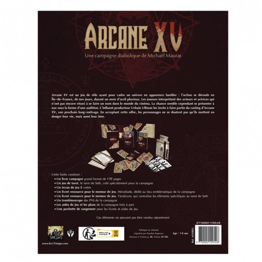 Arcane XV - Jeu de Rôle Les XII Singes - 3