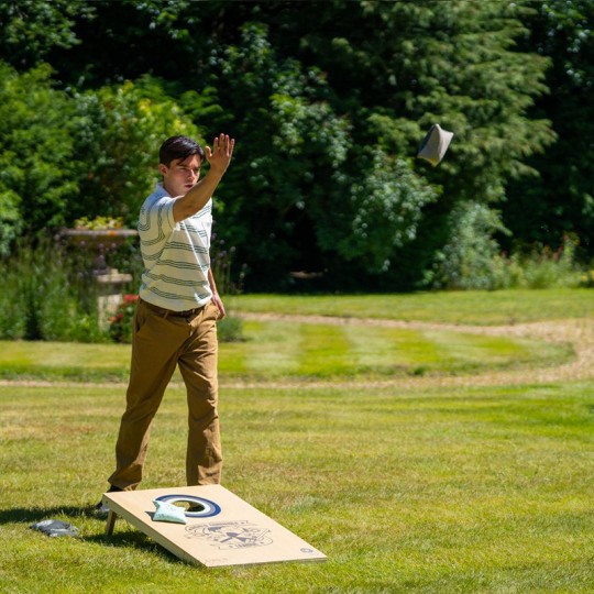 Cornhole - taille : Moyen 90x60 cm - Double planche Uber Games - 2