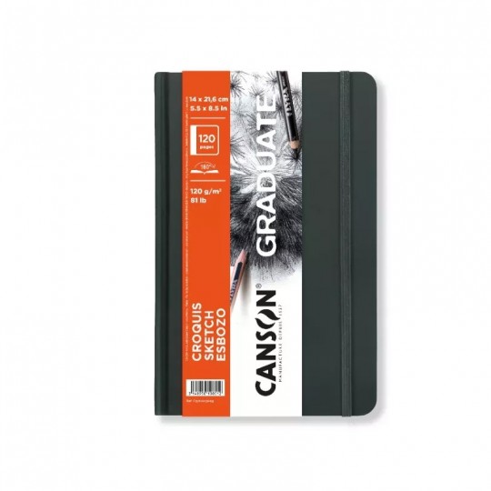 Carnet de Croquis Cousu GC 60 Feuilles 14X21,6cm 120G Canson Graduate Canson - 1