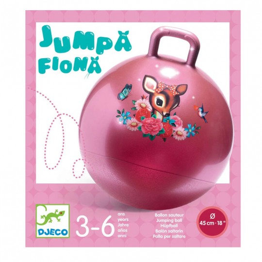 Ballon sauteur rose 45 cm Jumpa Fiona - Djeco Djeco - 2