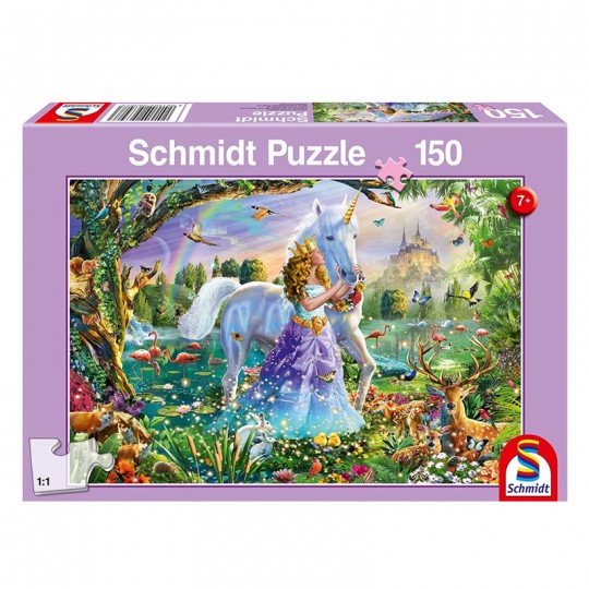 Puzzle 150 pcs Princesse avec sa Licorne - Puzzles Schmidt Schmidt - 1