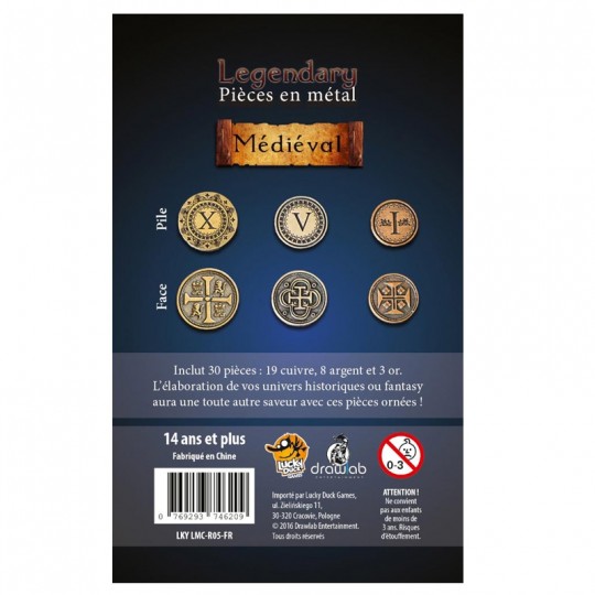 Legendary Metal Coins - Set Médiéval Lucky Duck Games - 1