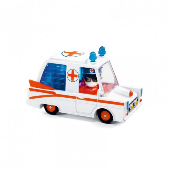 Voiture Hurry ambulance Crazy Motors - Djeco Djeco - 1