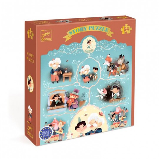 Story Puzzle 54 pcs Pinocchio - Djeco Djeco - 1