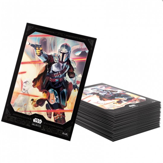 GG : SW Unlimited - Ombres de la Galaxie 60 Art Sleeves Mandalorian Gamegenic - 1