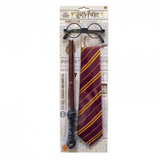 Set d'accessoires Harry Potter Lunettes + Baguette + Cravate - Rubies Rubies - 1