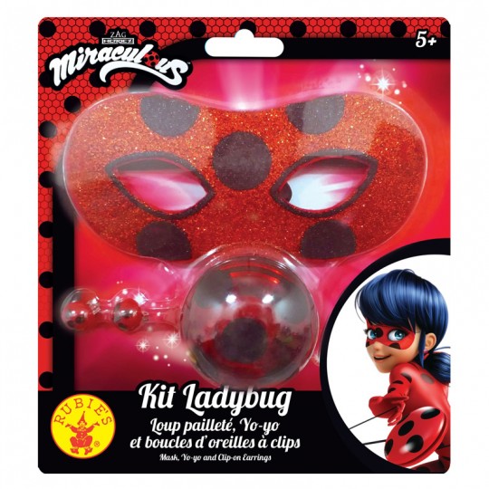 Kit accessoires Loup pailleté + Yo-Yo + Boucles d'oreilles Miraculous Ladybug - Rubies Kidrobot - 1