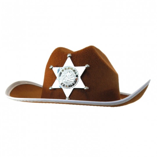 Chapeau Cowboy marron en mousse rigide - Rubies Rubies - 1