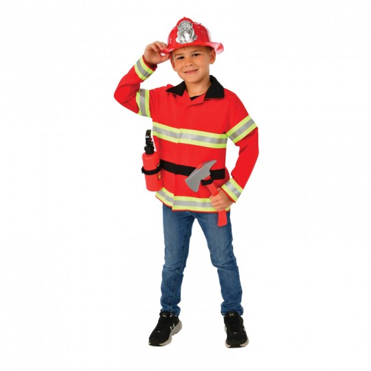 Kit Role Play Pompier Top + Casque + Extincteur + Hache 5-8 ans - Rubies Rubies - 1