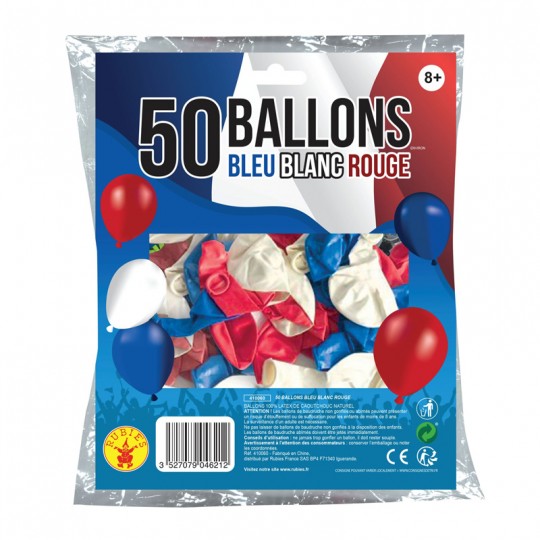 Sachet de 50 ballons Bleu/Blanc/Rouge - Rubies Rubies - 1