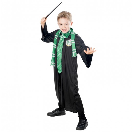 Déguisement Serpentard Cape + Baguette + Echarpe + Cravate 7-10 ans - Rubies Rubies - 1