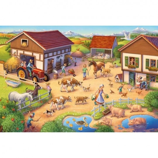 Puzzle 40 pcs Une ferme joyeuse + figurines - Puzzles Schmidt Schmidt - 2