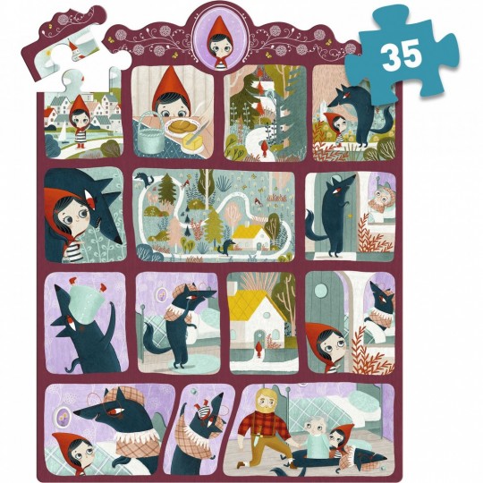 Story Puzzle 35 pcs Le Petit Chaperon rouge  - Djeco Djeco - 2