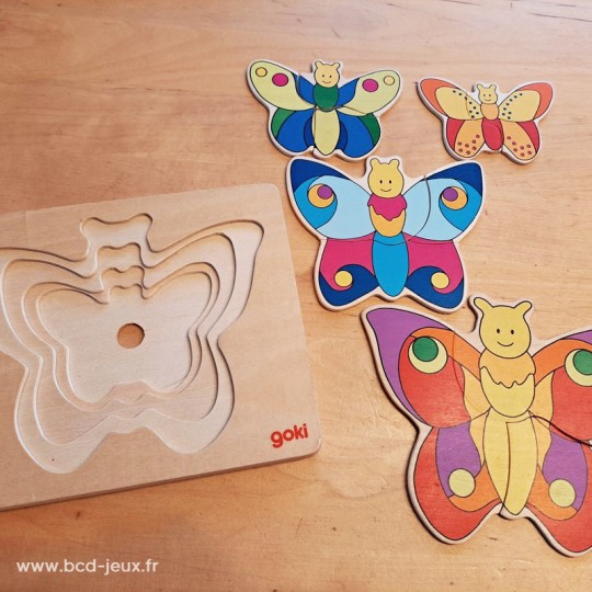 Puzzle en bois papillons 11 pièces - Goki Goki - 2