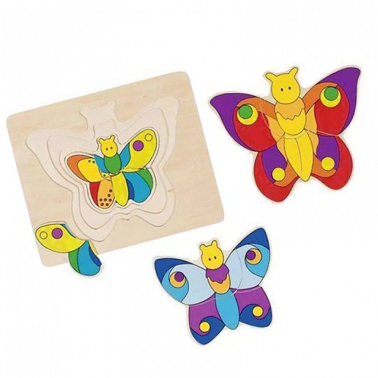 Puzzle en bois papillons 11 pièces - Goki Goki - 4