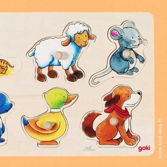 Puzzle avec images cachées 6 pcs Maman et son petit - Goki Goki - 2