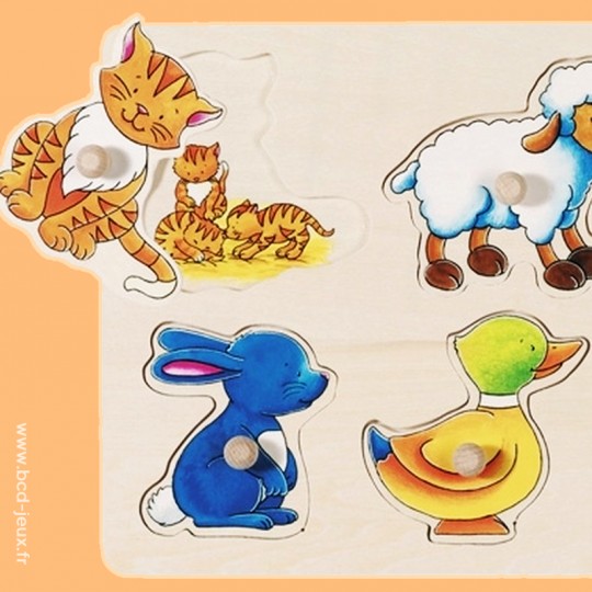 Puzzle avec images cachées 6 pcs Maman et son petit - Goki Goki - 3