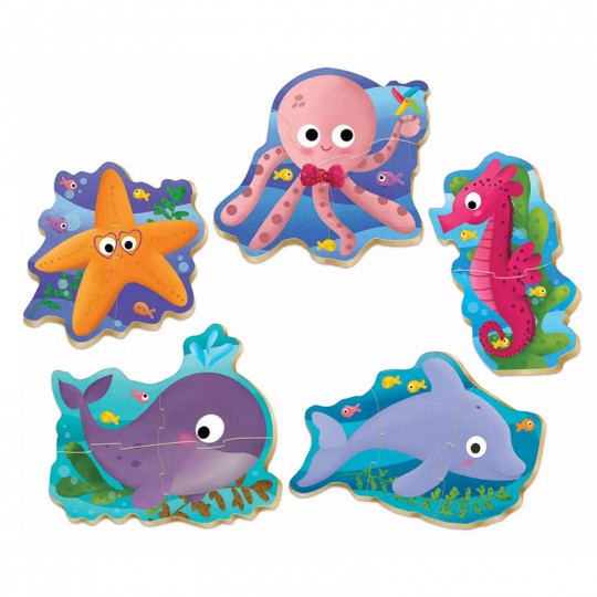 Coffret de 5 Baby Puzzles Animaux aquatiques - Educa Educa - 3