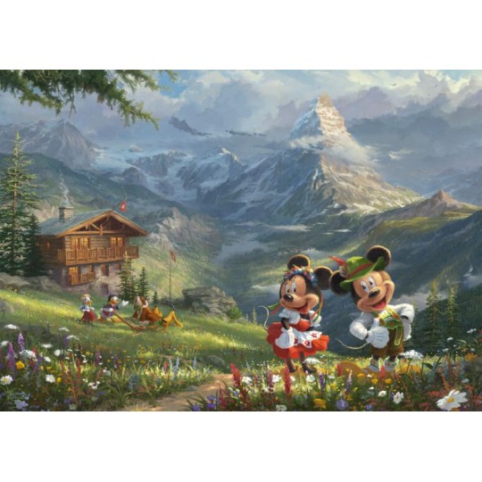 Puzzle 1000 pcs Disney, Mickey et Minnie dans les Alpes - Puzzles Schmidt Schmidt - 3