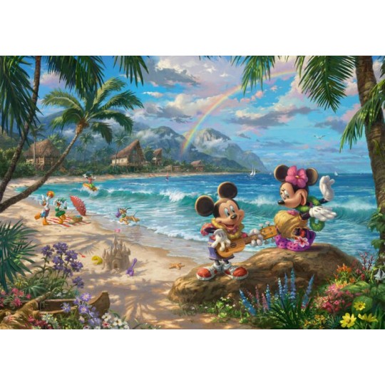 Puzzle 1000 pcs Disney, Minnie & Mickey à Hawaii - Puzzles Schmidt Schmidt - 2