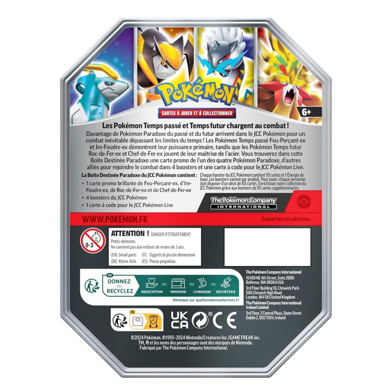 Pokémon Pokebox Destinée Paradoxe Roc de Fer Ex Boutique BCD JEUX