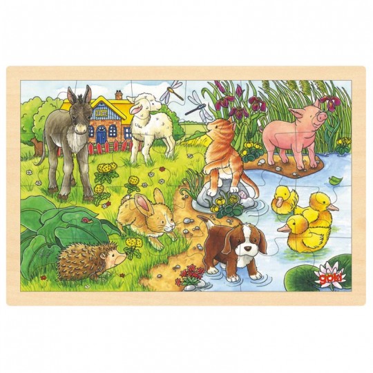 Puzzle en bois bébé animaux 24 pièces - Goki Goki - 2